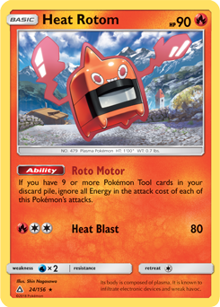 Heat Rotom 24/156 Pokémon card from Untra Prism for sale at best price