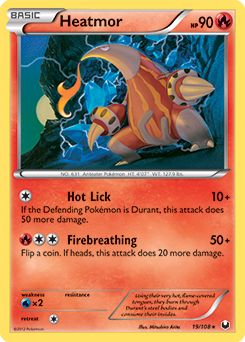 Heatmor 19/108 Pokémon card from Dark Explorers for sale at best price