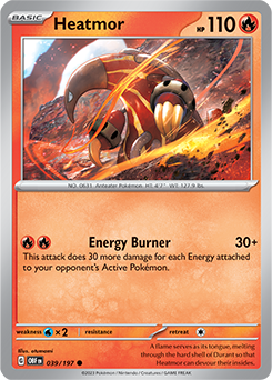Heatmor 39/197 Pokémon card from Obsidian Flames for sale at best price