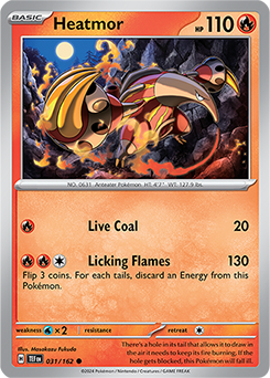 Heatmor 31/162 Pokémon card from Temporal Forces for sale at best price