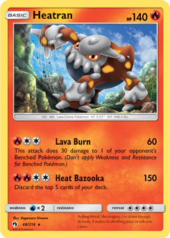Heatran 48/214 Pokémon card from Lost Thunder for sale at best price