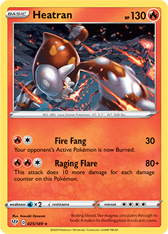 Heatran 25/189 Pokémon card from Darkness Ablaze for sale at best price