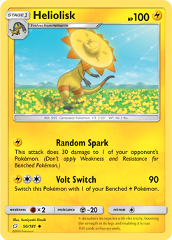 Heliolisk 50/181 Pokémon card from Team Up for sale at best price