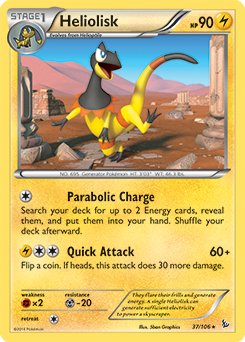 Heliolisk 37/106 Pokémon card from Flashfire for sale at best price