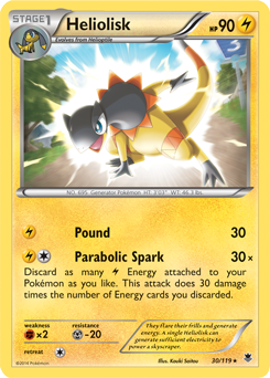 Heliolisk 30/119 Pokémon card from Phantom Forces for sale at best price