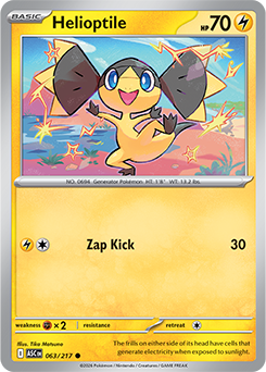 Helioptile 63/217 Pokémon card from Ascended Heroes for sale at best price