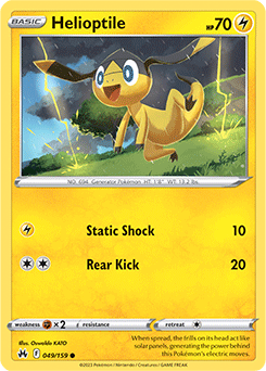 Helioptile 049/159 Pokémon card from Crown Zenith for sale at best price