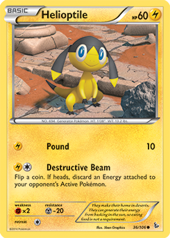 Helioptile 36/106 Pokémon card from Flashfire for sale at best price
