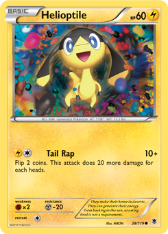 Helioptile 28/119 Pokémon card from Phantom Forces for sale at best price
