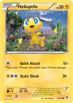 Helioptile 29/119 Pokémon card from Phantom Forces for sale at best price