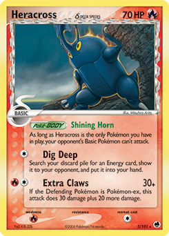 Heracross 3/101 Pokémon card from Ex Dragon Frontiers for sale at best price