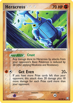 Carte Pokémon Peu commune Heracross 43/109 de la série Ex Team Rocket Returns