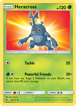 Heracross 18/214 Pokémon card from Lost Thunder for sale at best price