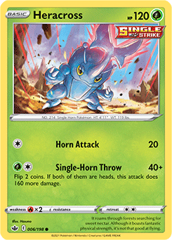 Heracross 6/198 Pokémon card from Chilling Reign for sale at best price