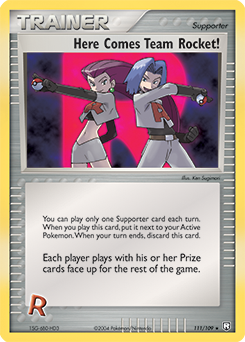 Carte Pokémon Holographique Secrète Here Comes Team Rocket! 111/109 de la série Ex Team Rocket Returns