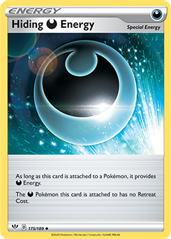 Uncommon Pokémon card Hiding Darkness Energy 175/189 from Darkness Ablaze expansion