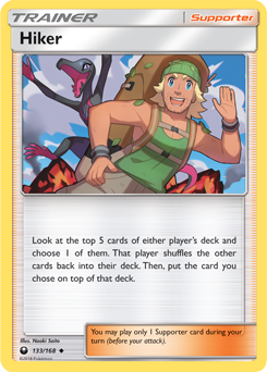 Uncommon Pokémon card Hiker 133/168 from Celestial Storm expansion