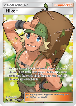 Full Art Trainer Pokémon card Hiker SV85/SV94 from Hidden Fates expansion
