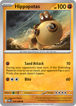 Hippopotas 39/88 Pokémon card from Perfect Order for sale at best price