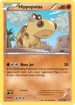 Hippopotas 83/162 Pokémon card from Breakthrough for sale at best price