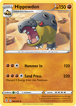 Hippowdon 85/203 Pokémon card from Evolving Skies for sale at best price
