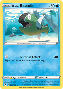 Hisuian Basculin 044/196 Pokémon card from Lost Origin for sale at best price