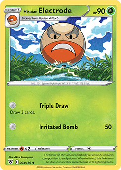 Hisuian Electrode 003/189 Pokémon card from Astral Radiance for sale at best price