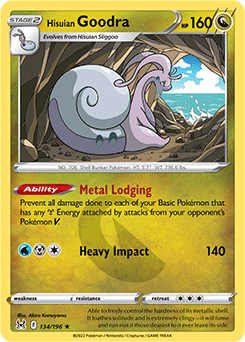 Hisuian Goodra 134/196 Pokémon card from Lost Origin for sale at best price