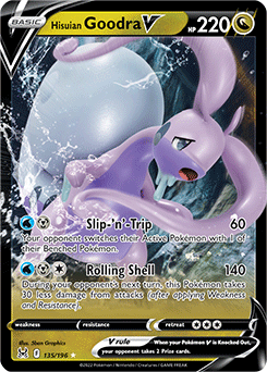 Hisuian Goodra V 135/196 Pokémon card from Lost Origin for sale at best price