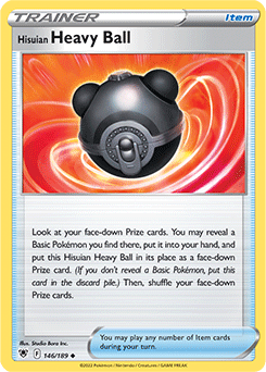 Hisuian Heavy Ball 146/189 Pokémon card from Astral Radiance for sale at best price