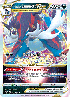 Hisuian Samurott VSTAR 102/189 Pokémon card from Astral Radiance for sale at best price