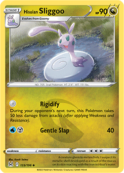 Uncommon Pokémon card Hisuian Sliggoo 133/196 from Lost Origin expansion