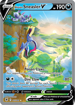 Full Art V Pokémon card Hisuian Sneasler V 175/189 from Astral Radiance expansion