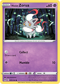 Hisuian Zorua 075/196 Pokémon card from Lost Origin for sale at best price