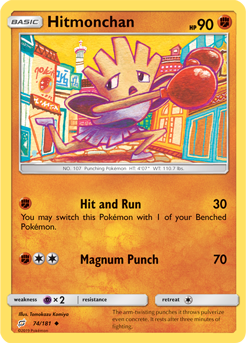 Hitmonchan 74/181 Pokémon card from Team Up for sale at best price