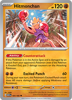 Hitmonchan 107/165 Pokémon card from 151 for sale at best price