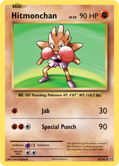 Hitmonchan 62/108 Pokémon card from Evolutions for sale at best price