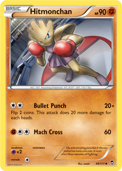 Hitmonchan 48/111 Pokémon card from Furious Fists for sale at best price