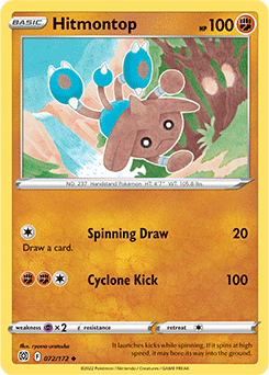 Hitmontop 072/172 Pokémon card from Brilliant Stars for sale at best price