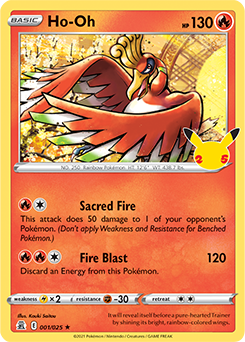 Ho-Oh 1/25 Pokémon card from Celebrations for sale at best price