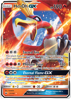 Ho-Oh GX 21/147 Pokémon card from Burning Shadows for sale at best price