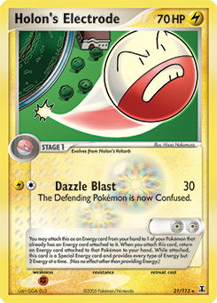 Carte Pokémon Electrode d'Holon 21/113 de la série Ex Espèces Delta en vente au meilleur prix