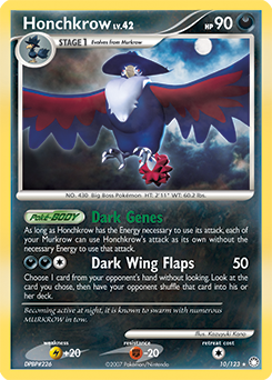Honchkrow 10/123 Pokémon card from Mysterious Treasures for sale at best price
