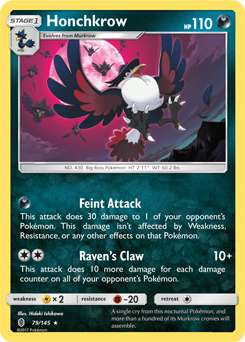 Honchkrow 79/145 Pokémon card from Guardians Rising for sale at best price