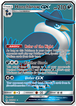 Honchkrow GX 202/214 Pokémon card from Unbroken Bonds for sale at best price