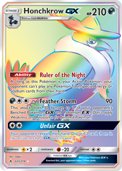 Honchkrow GX 223/214 Pokémon card from Unbroken Bonds for sale at best price