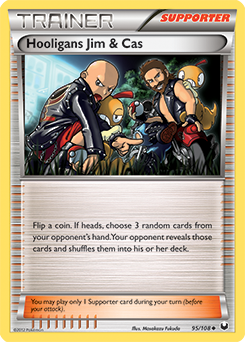 Hooligans Jim & Cas 95/108 Pokémon card from Dark Explorers for sale at best price