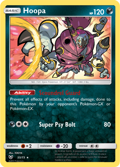 Hoopa 55/73 Pokémon card from Shining Legends for sale at best price