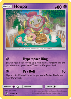 Hoopa 54/131 Pokémon card from Forbidden Light for sale at best price