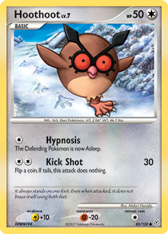 Hoothoot 85/130 Pokémon card from Diamond & Pearl for sale at best price